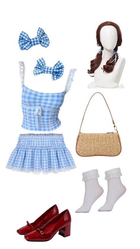 Dorothy Halloween, Dorothy Halloween Costume, Halloween Costumes Brunette, Dorothy Costume, Trio Costumes, Spirit Week Outfits, Duo Costumes, Hallowen Costume, Halloween Costume Outfits