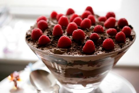 The imagination has no limitations, as we see from this recipe. It’s chocolate pudding, chopped chocolate, whipped cream and raspberries layered over brownies, repeatedly. It’s a fairy tale dessert to satisfy all comers. Click the link to read the complete recipe. (Photo: Andrew Scrivani for The New York Times) Atlantic Beach Pie, Raspberry Trifle, Chocolate Trifle, Raspberry Recipes, Chocolate Sandwich, Chocolate Sandwich Cookies, Nyt Cooking, Triple Chocolate, Chocolate Raspberry