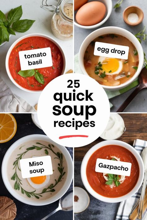 Easy Soups For Dinner, Most Popular Soups, Quick And Easy Soups, Quick Easy Soup Recipes, Soups For Dinner, Quick And Easy Soup Recipes, Easy Soup Recipes Quick, Quick Soups, Blender Soups