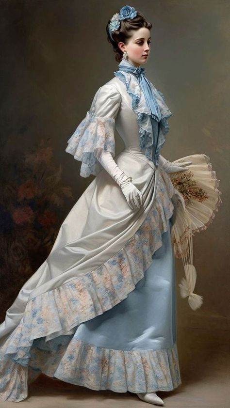 Victorian Portraits Woman, 1800s Fashion Women, 19th Century French Fashion, Traditional French Clothing, Late 1800s Fashion, Victorian Era Clothing, Late Victorian Fashion, Victorian Fashion Women, Victorian Era Dresses