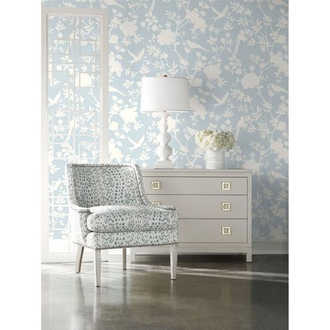 Toile Peel And Stick Wallpaper, Lining Dresser Drawers, Toile Wallpaper, Lillian August, Blue Toile, Blue Vinyl, Smooth Walls, Burke Decor, Blue Wallpapers