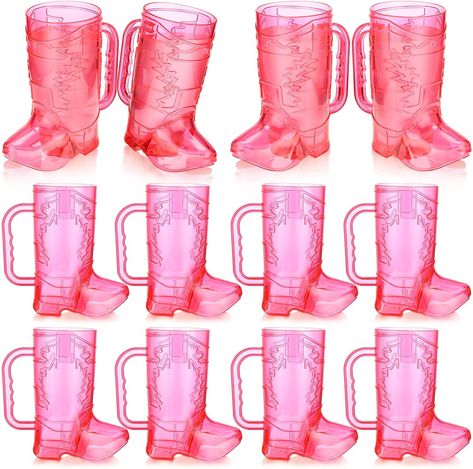 Western Theme Bachelorette Party, Cowgirl Party Decorations, Theme Bachelorette Party, Bachelorette Balloons, Cowgirl Bachelorette Parties, 21st Bday Ideas, Pink Cowgirl Boots, Birthday Party Cups, Cowgirl Birthday Party