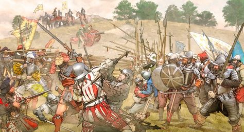 "Landsknecht at the Battle of Bicocca" Artist Claudio Prati. Medieval Soldier, Holy Orders, Medieval Things, Warriors Illustration, Crusader Knight, Historical Warriors, High Middle Ages, Late Middle Ages, Medieval Armor