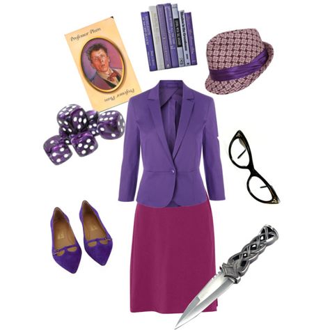 Professor Plum Professor Plum Costume Female, Professor Plum Costume, Clue Costume Ideas, Professor Plum, Clue Costume, Clue Board, Birthday Themes For Adults, Clue Board Game, Clue Party