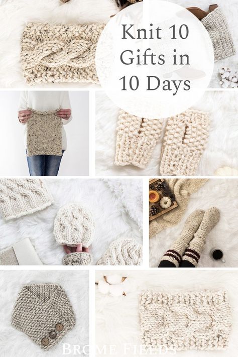 Need a quick & FREE knitting pattern for a gift? Here's 10 FREE knitting patterns! #freeknittingpatterns #quickknit #easyknitttingpattern #bromefields 10 Days Challenge, Quick Knitting Projects, Knitted Gifts, Knitting Projects Free, Christmas Knitting Patterns Free, Easy Knitting Projects, Beginner Knitting Patterns, Days Challenge, Fair Isles