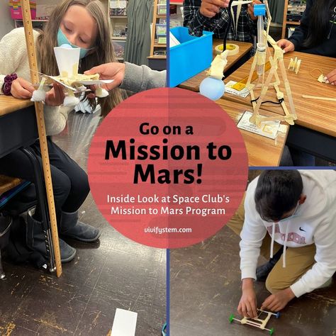 Want an inside look into Space Club’s Mission to Mars? Vivify's own Michelle Bogden is also a science teacher for grades 5-8 and her students went on an epic adventure as they tested out Space Club’s Mission to Mars curriculum! Read their experience and take on two space-themed engineering design challenges you can try in your classroom! Stem Activities Middle School, Space Lesson Plans, Space Club, Engineering Design Challenge, Planets Activities, Stem Lesson Plans, Homeschool Stem, Space Lessons, Out Space