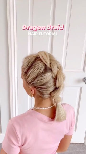 Dragon Braid Ponytail, Dragon Braid Tutorials, Dragon Braid Hairstyles, Dragon Braid, Hairstyles Diy, Braid Ponytail, Braided Hair Tutorial, Bella Hair, Beautiful Braided Hair