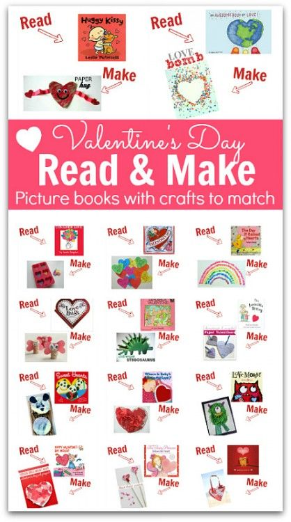 Check this out! Valentine's Day Picture books with easy to make craft ideas that match each book. Valentine Book Activities, Books With Crafts, Valentines Day Book, February Ideas, Make Craft, Valentinstag Party, Valentines Day Pictures, Happy Hearts Day, Valentine's Day Crafts For Kids