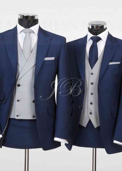 3 Piece Suit Men Wedding, Blue Wedding Suit Groom, Vintage Wedding Suits, Wedding Suits Men Blue, Best Wedding Suits, Formal Wedding Suit, Groom And Groomsmen Suits, Blue Suit Men, Blue Suit Wedding