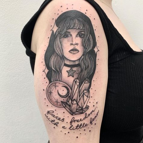 💖 Rachel Halsey 💖 on Instagram: “Thank you so much Holly for getting this Stevie Nicks piece! 18 years old + 1 day and awesome music taste ✨🔮” Stevie Nicks Tattoo, 2024 Tattoo, Piercings Ideas, Ray Vaughan, Lindsey Stirling, Stevie Ray Vaughan, Stevie Ray, David Gilmour, Music Taste