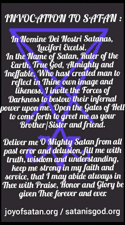 #Satanism #Theistic #God #Prayer #Satan #Lucifer #Religion #ritual Invocation Of Lucifer, Satanic Chants, Satanic Spells Black Magic, Invoking Lucifer, Theistic Satanism Prayers, Lucifer Diety, Lucifer Spell, Lucifer Prayer, Satanic Prayers