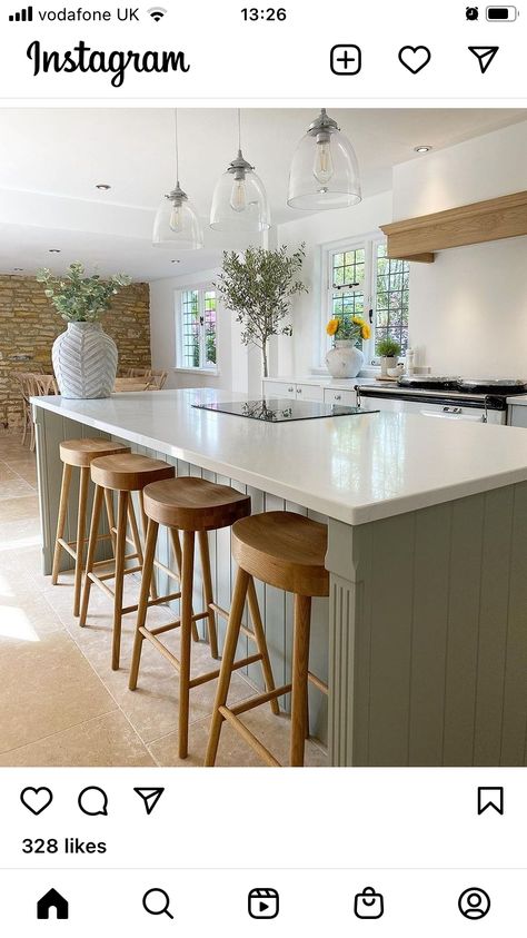 Diy Kitchen Islands, Farmhouse Kitchen Islands, Kitchen Islands Ideas, Small Kitchen Islands, Kitchen Islands Ideas With Seating, Kitchen Light Fixtures, Ideas Small Kitchen, Family Area, Open Plan Kitchen Dining Living