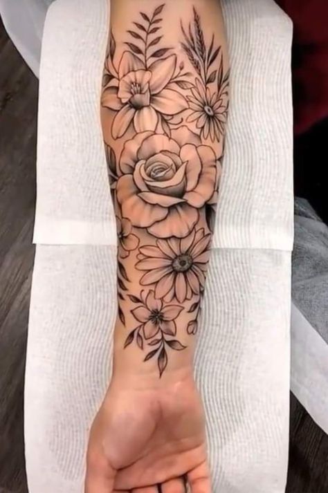 Christen Whitman Tattoos, Tattoos 2024, Rose Tattoo On Arm, Outer Forearm Tattoo, Arm Sleeve Tattoos For Women, Small Chest Tattoos, Tribute Tattoos, Mystical Tattoos