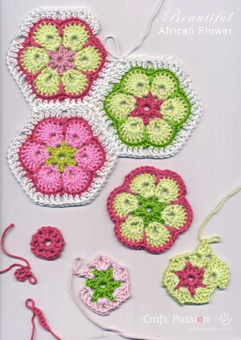 crochet african flower pattern 1200 Motifs Granny Square, Crochet African Flowers, Granny Square Haken, Confection Au Crochet, African Flowers, Crochet Hexagon, Crochet Afghans, Granny Squares Pattern, Crochet Motifs