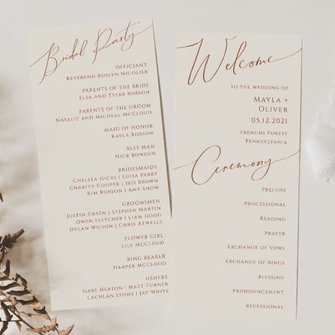 Whimsical Desert | Beige Wedding Program Earthy Boho Color Palette, Earth Tones Wedding, Beige And Terracotta, Boho Color Palette, Earth Tone Wedding, Beige Wedding, Boho Color, Handwritten Calligraphy, Blank Space