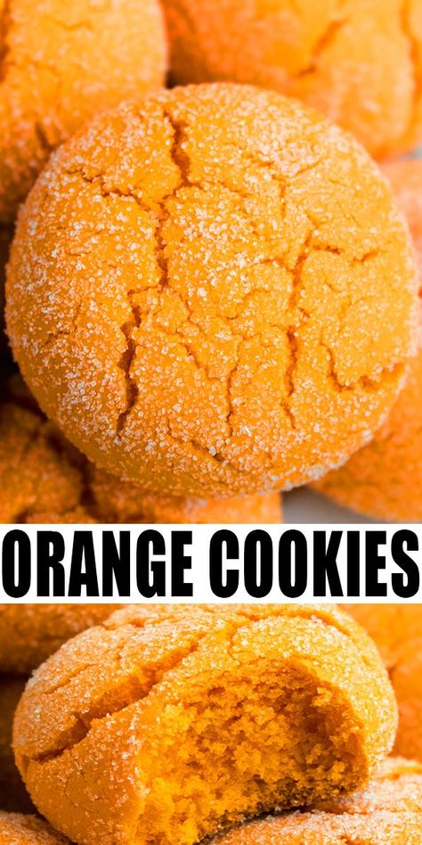 ORANGE COOKIES RECIPE- Quick, easy, soft and chewy, best, old fashioned, homemade with simple ingredients. Crispy on the outside. A doctored cake mix recipe, loaded with orange zest, extract, orange juice. Can be frosted or dipped in chocolate. Can also add cranberries or chocolate chips. From CakeWhiz.com #cookies #orange #dessert #recipes #baking #summer #citrus #cakemix Baking With Oranges Easy Recipes, Recipes To Use Up Oranges, Orange Juice Cookies Recipes, Orange Peel Cookies, Mandarine Orange Recipes, Canned Oranges Recipes, Fresh Mandarin Orange Recipes, Canned Mandarin Oranges Recipes, Use Up Oranges