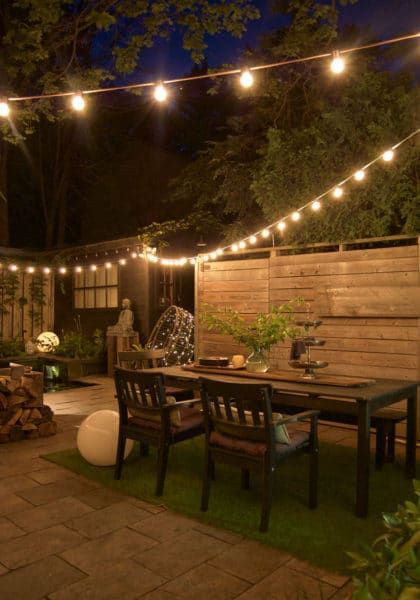 Backyard Beer Garden, Beer Garden Ideas, Patio Chico, Relaxing Backyard, Rustic Backyard, Backyard Paradise, Backyard Lighting, Backyard Inspiration, Backyard Inspo