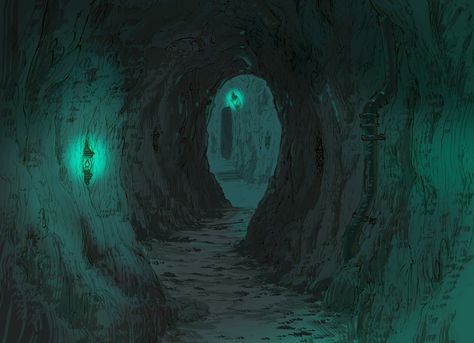 Dark Cave, Underwater Creatures, Fantasy Places, Fantasy Art Landscapes, Creature Concept Art, Animation Background, Visual Development, Environment Design, Creature Concept