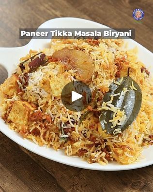 Paneer Tikka Masala Biryani | How To Make Paneer Biryani | Paneer Dum Biryani Recipe - Varun | Paneer Biryani is one of the favourites among vegetarians, and we get to see a variety of biryani served in restaurants. With Varun Inamdar learn to make... | By Rajshri Food | This recipe is for all you paneer lovers from my kitchen to yours. This is paneer tikka masala biryani. First things first, I am using a mix of mustard oil and regular oil. Why? Because mustard oil goes very well with tandooor and smokey flavours. And vegetable oil just kind of balance that entire flavour out but of course you are free to use any kind of oil. Once the oil heats up, let's start adding in the garam masala. In this case very simple, very basic bay leaves. Stick of cinnamon and some cloves. I am reserving one Veg Pulao Recipe, Dum Biryani Recipe, Paneer Tikka Masala, Paneer Biryani, Veg Pulao, How To Make Paneer, Dum Biryani, Pulao Recipe, Paneer Tikka