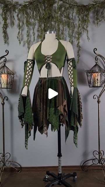 Renisance Fair, Forest Fairy Outfit, Forest Costume, Forest Fairy Costume, Woodland Fairy Costume, Fairy Costume Women, Pixie Costume, Dark Fae, Ren Faire Outfits