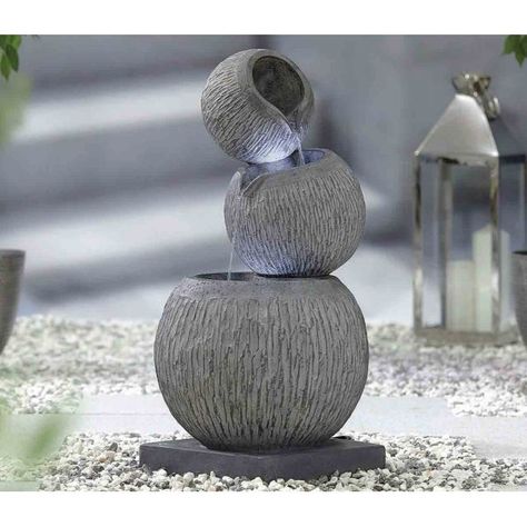 Kelkay Illusion Falls LED Water Feature: Oldrids & Downtown Gas Fire Stove, Space Saving Baths, Corner Sink Kitchen, Small Fountains, Water Features In The Garden, Garden Structures, Water Feature, Wooden Garden, Outdoor Garden Furniture