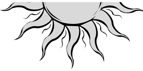 Half Sun Drawing, Sun Clip Art, Sun Vector, Half Sun, Sun Drawing, Cool Car Drawings, Sun Tattoo, Public Domain Images, Free Pictures