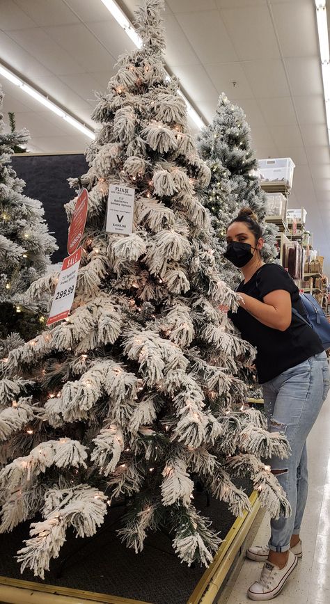 Hobby Lobby Flocked Christmas Tree, Hobby Lobby Christmas Tree Decor 2023, Hobby Lobby Christmas Tree Ideas, Hobby Lobby Christmas Trees, Hobby Lobby Christmas Tree, Hobby Lobby Christmas Decor, Christmas Tree Shopping, Hobby Lobby Decor, Christmas Stem