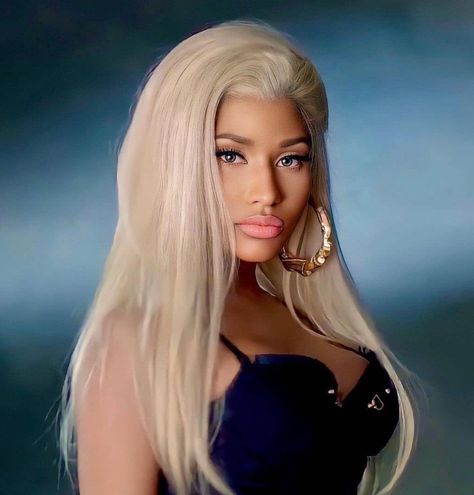 Nicki Minaj, Blonde Hair, Black Women, Wonder Woman, Blonde, Long Hair Styles, Hair Styles, Hair, Blue