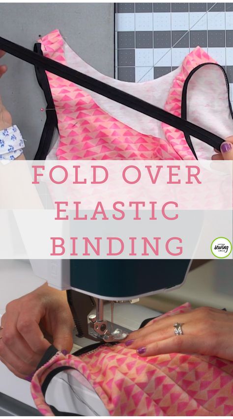 Fold over elastic is a great way to bind the edges of a garment in areas that require stretch, like the neck opening or armscye openings on a knit top.  In this video, Nicki Lafoille shows you step-by-step how to sew fold over elastic to these areas. How To Sew Fold Over Elastic, Fold Over Elastic Projects, Rabbit Sewing, Zipper Tutorial, Sewing Tricks, Sewing Alterations, Sewing Circles, Sewing Elastic, Fold Over Elastic