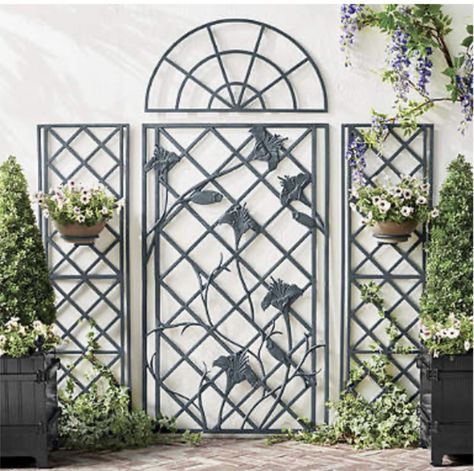 Wall Trellis, New York Botanical Garden, Outdoor Gardens Design, Courtyard House, Garden Trellis, Holiday Entertaining, Garden Ornaments, Botanical Garden, Cast Aluminum