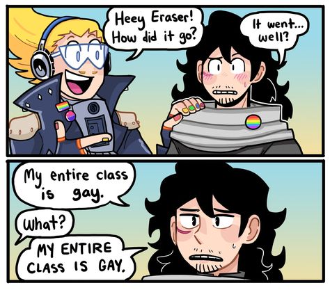 Erasermic Cute, My Hero Academia Memes, Boku No Hero Academia Funny, Hello Sunshine, Comic Panels, Cute Anime, My Hero Academia Episodes, Hero Academia Characters, Fanarts Anime