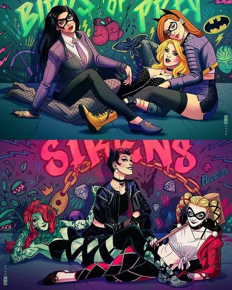 Birds of Prey vs Gotham Sirens? Dc Catwoman, Gotham Comics, Joker Y Harley Quinn, Batman Villains, Halloween Group, Gotham Girls, Harley Quinn Comic, Univers Dc, Book Artwork