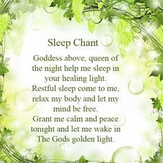 Wiccan Chants, Sleep Spell, Wiccan Crafts, Healing Light, Magick Spells, Wiccan Spell Book, Witchcraft Spell Books, Sleep Remedies, Witch Spell Book