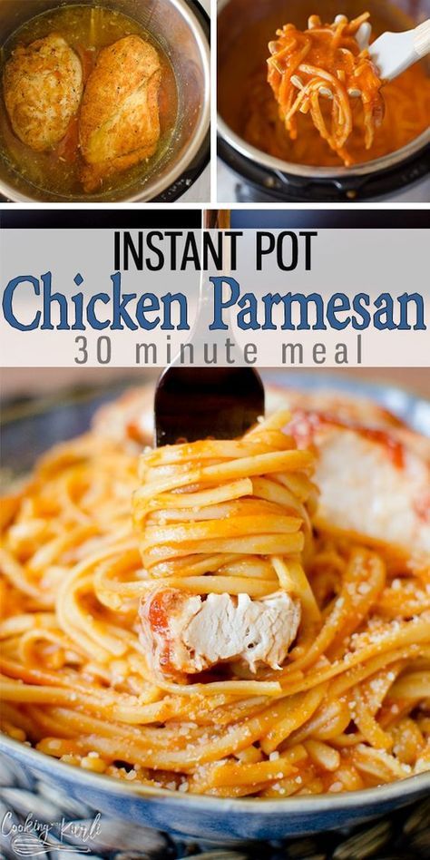 Instant Pot Chicken Parmesan, Red Pasta, Fast Dinner, Breaded Chicken Breast, Cooked Pasta, Pot Recipes Easy, Recipes Yummy, Instant Pot Recipes Chicken, Pot Ideas