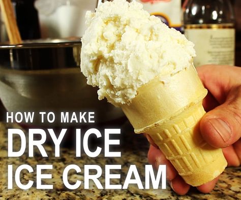 How To Make Carbonated Ice Cream #dry_ice #dessert #recipe Dry Ice Ice Cream, Ice Cream Halloween, Ice Ice Cream, Halloween Ice Cream, Vanilla Ice Cream Recipe, Making Homemade Ice Cream, Elemental Magic, Dry Ice, Molecular Gastronomy