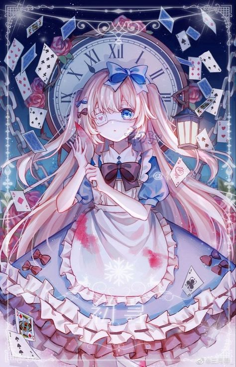 Alice In Wonderland Fanart, Alice In Wonderland Drawings, Alice In Wonderland Illustrations, Mario Fan Art, Alice In Wonderland Aesthetic, Alice In Wonderland Characters, Emo Art, Cute Anime Chibi