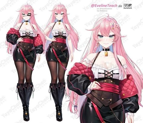 Vtuber Reference Sheet, Vtuber Model Design, Vtuber Reference, V Tubers, Vtuber Model, Skins Minecraft, Concept Art Character, Anime Warrior, Character Sheet