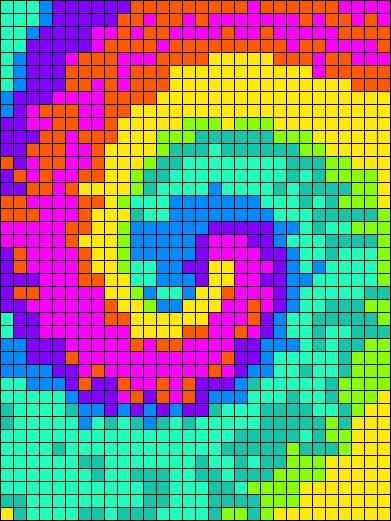 Tie Dye Perler Bead Patterns, Lisa Frank Alpha Pattern, Pixel Art Geometric Pattern, Neon Pixel Art, Psychadelic Pattern, Pixel Macrame, 32x32 Pixel Art Grid, Graph Art, Crochet Blanket Sizes