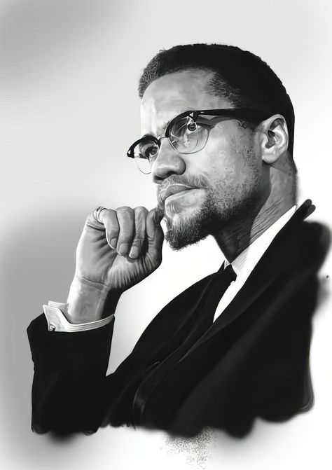 Malcom X Pictures, Malcom X Art, Pictures Home Decor, Bigger Person, X Picture, Tattoo Project, White Images, Malcolm X, Frame Canvas