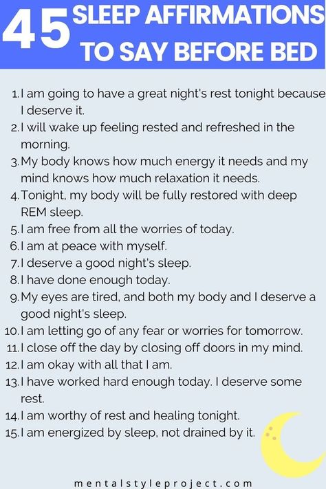 Night Affirmations, Sleep Affirmations, Get Enough Sleep, Dialectical Behavior Therapy, Going To Sleep, I Am Affirmations, Peaceful Sleep, Quality Sleep, Daily Positive Affirmations