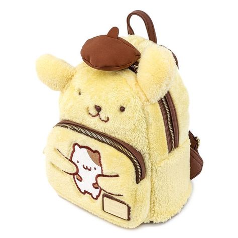 Pompompurin Items, Pompompurin Merch, Pompompurin Cosplay, Kawaii Pompompurin, Pompompurin Plush, Sanrio Backpack, Brown Beret, Sanrio Pompompurin, Hello Kitty Bow