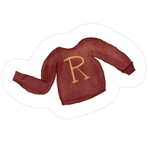 Decorate laptops, Hydro Flasks, cars and more with removable kiss-cut, vinyl decal stickers. Glossy, matte, and transparent options in various sizes. Super durable and water-resistant. Ron hates maroon, but it’s the perfect color for Mrs. Weasley’s lovingly handmade sweater ! Ron Weasley Sweater, Mrs Weasley, Weasley Sweater, Handmade Sweater, Ron Weasley, Decorate Laptops, Kiss Cut, Vinyl Decal Stickers, Vinyl Decal