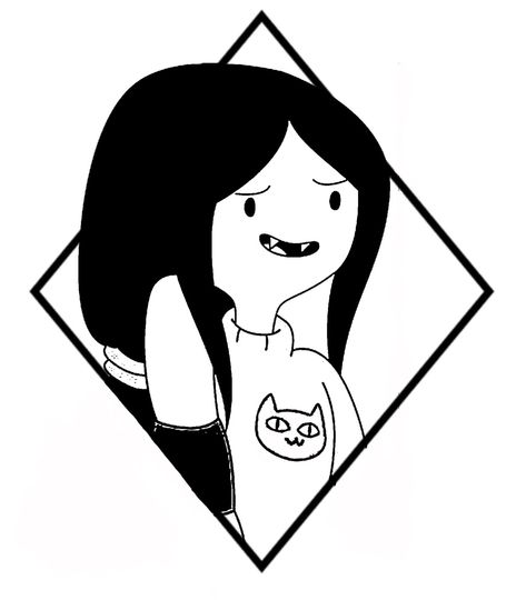 Adventure Time Marceline Drawing, Adventure Time Tattoo Ideas Marceline, Marceline Doodle, Marceline Tattoo Ideas, Marceline Sketch, Marceline Drawing, Adventure Time Illustration, Marceline Tattoo, Marceline Adventure Time