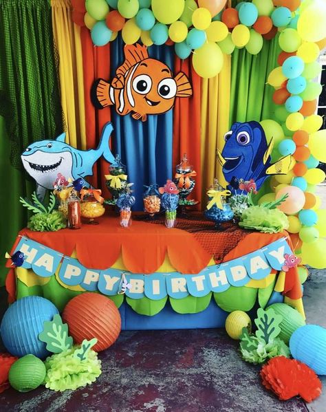 Nemo Birthday Party Ideas, Finding Nemo Birthday Party Ideas, Finding Nemo Party Decorations, Finding Nemo Birthday Shirt, Finding Nemo Decorations, Nemo Party Decorations, Finding Nemo Birthday Invitations, Finding Nemo Theme, Diy Birthday Party Favors