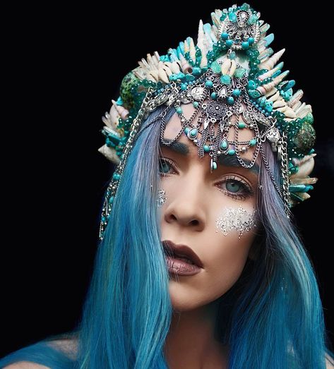 Mermaid Crowns, Shell Crown, Shell Crowns, Seashell Crown, Crown Headdress, Princess Mermaid, Tiara Headpieces, Mermaid Crown, Gemstones Crystals