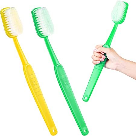 Amazon.com: 2 Pieces Giant Toothbrush Prop Large Toothbrushes Big Brush Oversized Gag Novelty Toys for Costume Take Picture Comedy Party Favors Pet Grooming Brush (Green, Yellow) : Pet Supplies On The Go Toothbrush, Giant Toothbrush, Cool Toothbrush, Dog Toothbrush And Toothpaste, Cartoon Toothbrush, Diy Toothbrush, Practical Jokes, Burning Man Festival, Novelty Toys