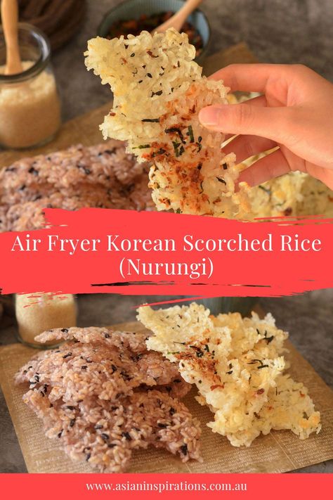 Scorched Rice, Healthy Asian Recipes, Authentic Asian Recipes, Asian Rice, Korean Rice, Asian Street Food, Happy Cooking, Korean Recipes, Leftover Rice