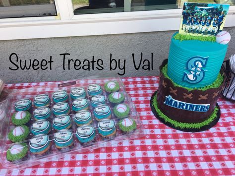 Sports Cakes, Cake Instagram, Baseball Cake, Sport Cakes, Baseball Party, Seattle Mariners, Baseball Team, Kid Stuff, Orlando