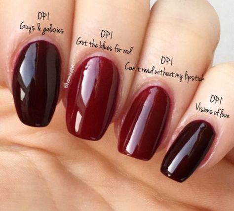 Manicure Shellac, Opi Gel Nails, Opi Nail Colors, Dark Red Nails, Nails Opi, Maroon Nails, Burgundy Nails, Disney Nails, Opi Nail Polish