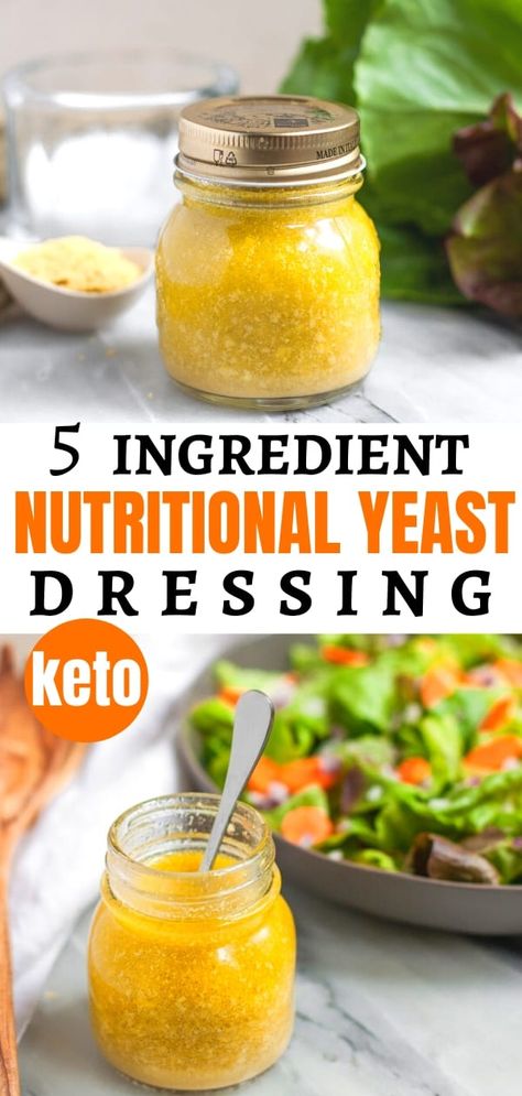 Nutritional Yeast Recipes Aip, Salad Dressing Nutritional Yeast, Nutritional Yeast Vinaigrette, Vegan Keto Salad Dressing, Nutritional Yeast Salad Dressing Recipes, Aip Salad Dressing Recipes, Nutritional Yeast Dressing Recipes, Salad Dressing With Nutritional Yeast, Nutritional Yeast Recipes Healthy